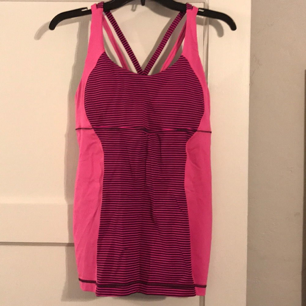 Pink Lululemon tank top